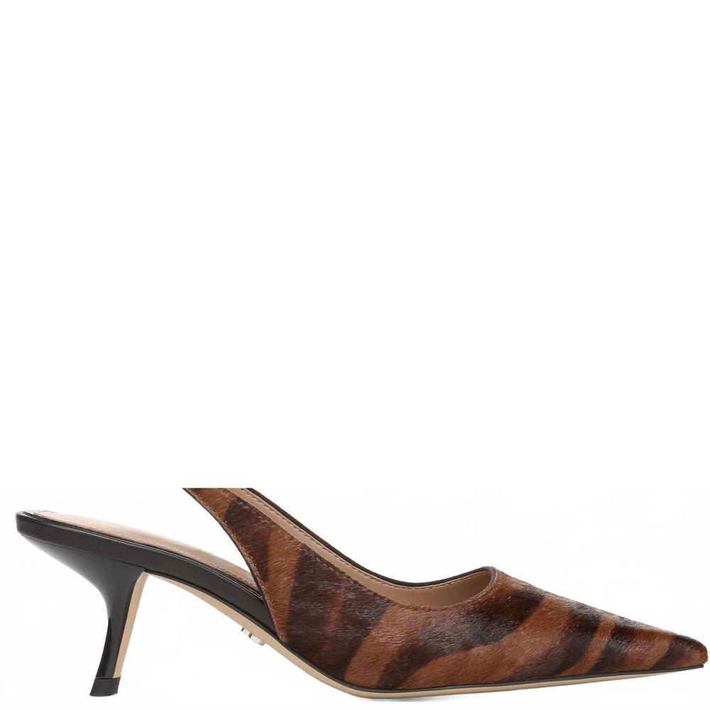 NEW SAM EDELMAN women's bianka sling pumps in brown - Picture 2 of 2